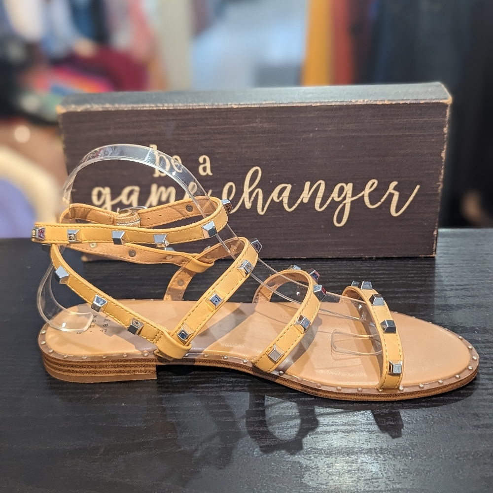 Strappy Ankle Strap Studded Sandals